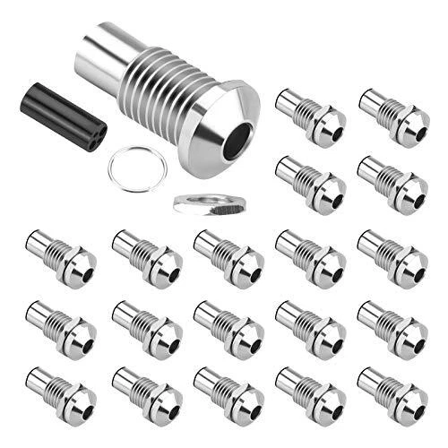 DaierTek 20Pcs 5MM LED Lamp Holder LED Bezel Round Copper Chrome Plated Emitt...