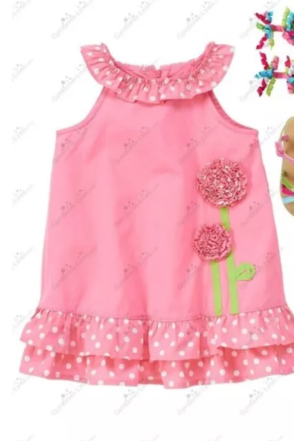 Gymboree 2T Ice Cream Sweetie Pink Flower Polka Dot Dress NWT 2012 Vintage