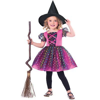 Ragazze Primi Passi Bambini Halloween Carino Arcobaleno Strega Costume per Festa