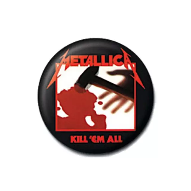 OFFICIAL LICENSED - METALLICA - KILL EM ALL 25mm/1in BUTTON PIN BADGE THRASH