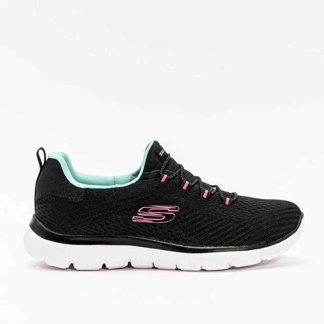 SKECHERS Summits Fast Damen Sportschuhe Laufschuhe Schwarz Sneaker Fitnessschuhe
