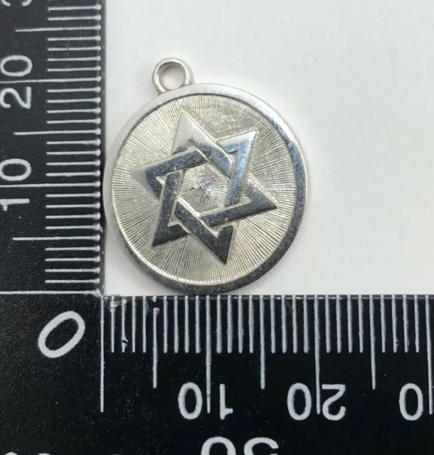 Pendant Hebrewic Star Of David Hebrew Metal Medal Tag Catholic