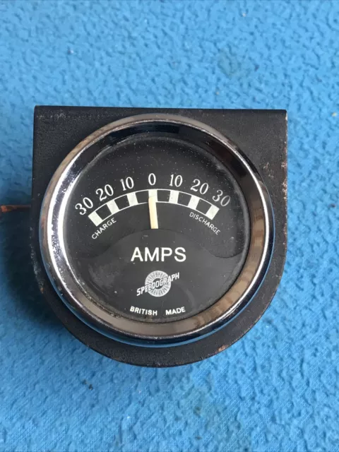 Speedograph Amps Meter Vintage classic car gauge