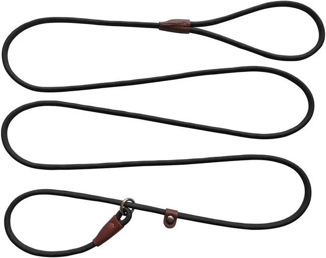 BTINESFUL 7FT Slip Lead Dog Leash, Strong Nylon Rope Leash, 1/4 & 1/2 Inch Diam