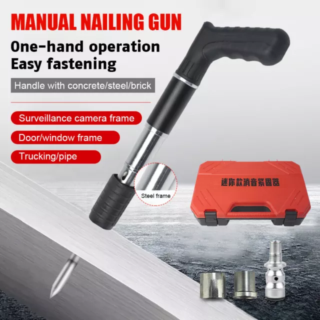 Handheld Steel Nail Gun Rivet Tool Concrete Wall Anchor Wire Slotting Device US