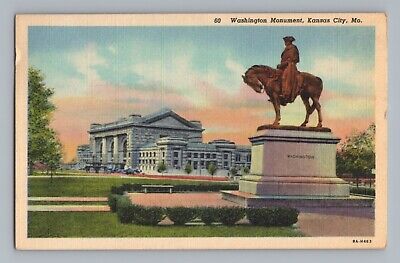 Washington Monument Kansas City Missouri Vintage Postcard