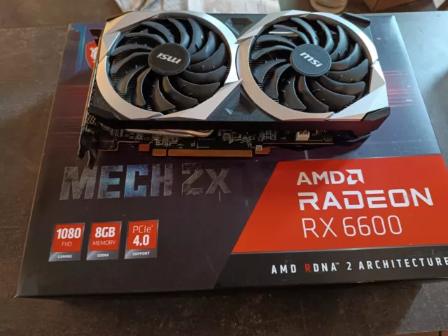 MSI Radeon RX 6600 MECH 2X 8Go GDDR6 Carte Graphique