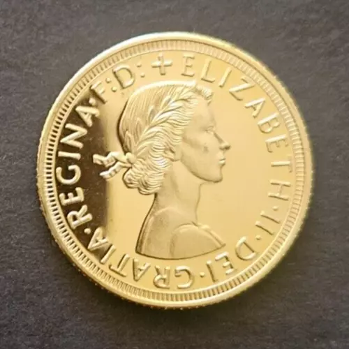 1963 Queen Elizabeth II Full Sovereign 22k Gold Plated Full Sovereign coin