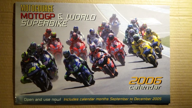 MOTOCOURSE 2006 CALENDAR ROSSI BIAGGI GIBERNAU EDWARDS CHECA CORSER McCOY MOTOGP