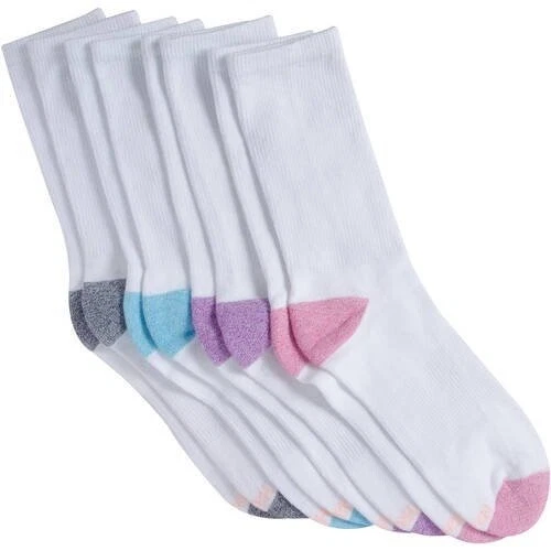006X05 Hanes 4A4L4P Sport Women's Cool Comfort Crew Socks (4-Pack)