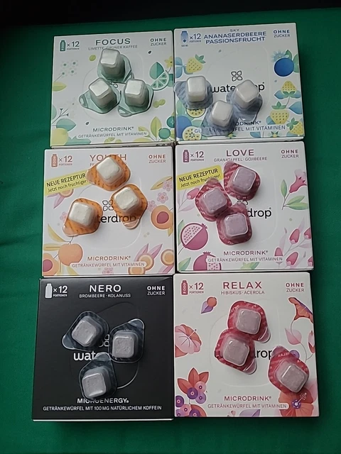 WATERDROP PROBIERPAKET 6X3=18 Drop, versch. Sorten ohne OVP -WOW... EUR ...
