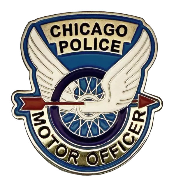 CHICAGO POLICE DEPARTMENT LAPEL PIN: Motor Officer, Motorcycle Patrol