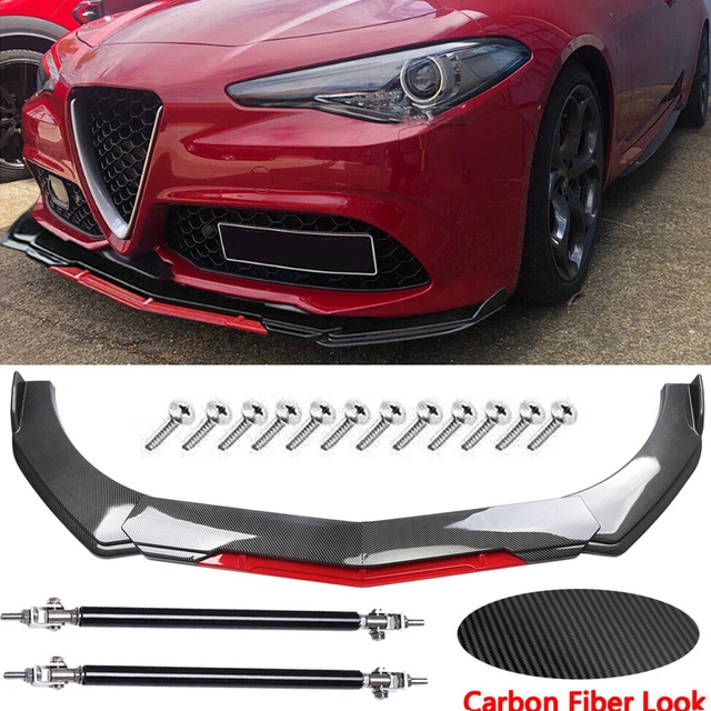 FOR ALFA ROMEO Giulia Car Front Bumper Chin Lip Spoiler Splitters