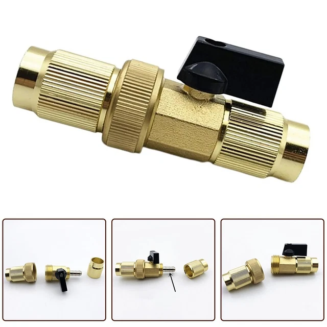 Adaptateur De Gonflage Cuivre Avec Tuyau - Fonction Dégonflage, Connexion Rapide Pour Pneus Voiture/camping-car