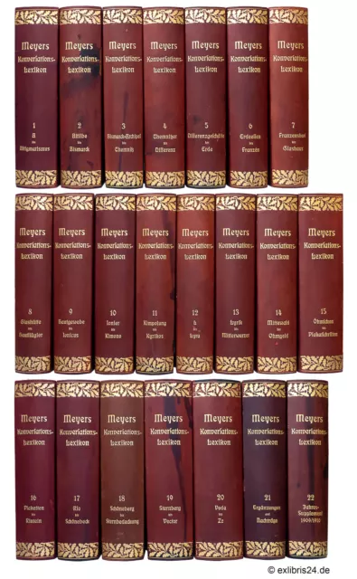 Meyers Großes Konversations-Lexikon, 22 Bände (6. Auflage, Eichenlaub-Ausgabe)