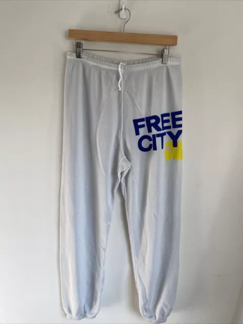 Free City Sweatpants Size Large Light Blue Casual