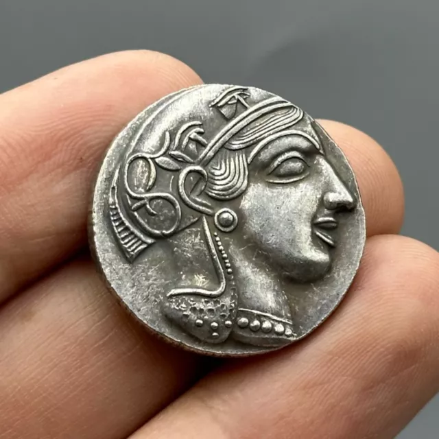 Beautiful Ancient Greek Athens Owl Rare Coin .