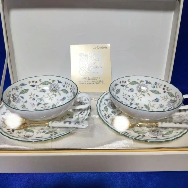 Noritake Caliph Palace Tea Cup Each With Saucer Spoon