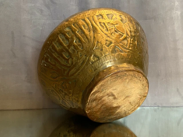 Cache-pot en laiton bronze Perse XIXe 8