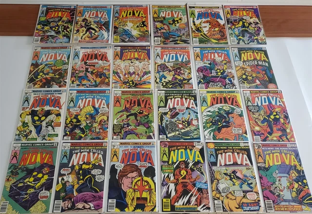NOVA #1-24 BRONZE AGE MARVEL COMIC COMPLETE FULL RUN LOT HI GRADE Avg NM 9.4
