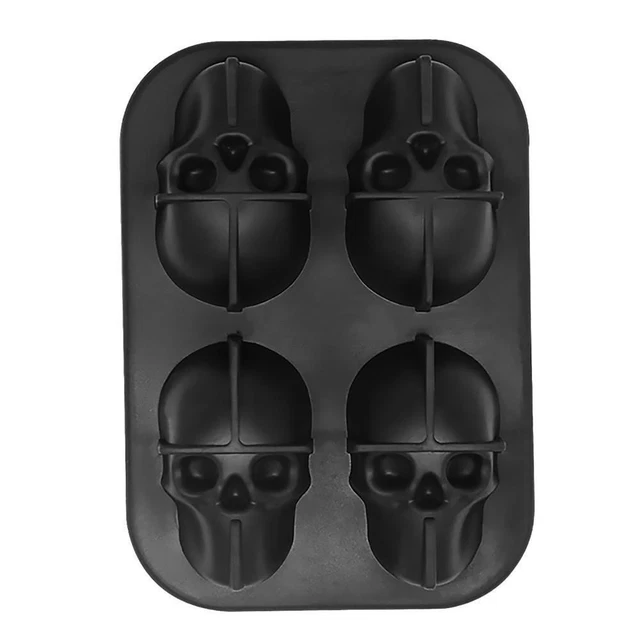 3D Skull Silicone Mold Ice Cube Maker Chocolate Ice Cream DIY Whiskey Tools FS2#