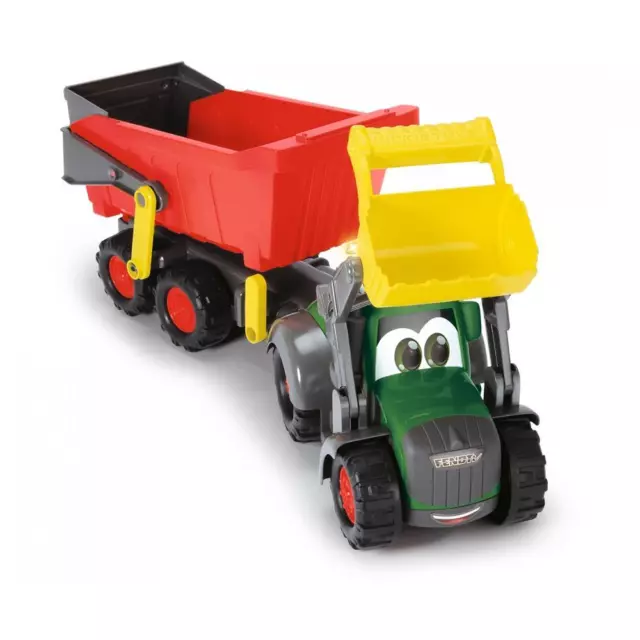 Dickie ABC Fendti Farm Trailer Traktor Trekker Fahrzeug mit Anhänger Schaufel 3