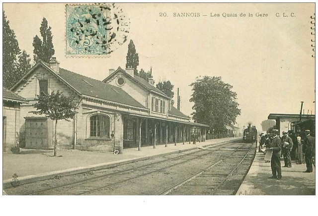 95.SANNOIS.n°16089.LES QUAIS DE LA GARE.TRAIN