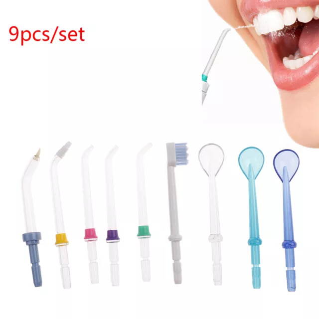 9 piezas Consejos de reemplazo para hilo dental oral Waterpik 5 tipos_hf