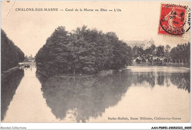 AAHP5-51-0436 - CHALONS-SUR-MARNE - Canal de la Marne au Rhin - L'Ile