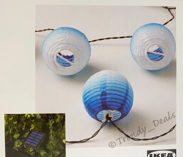 IKEA SOLVINDEN LED String with 12 Lights Outdoor Solarpowered Globe