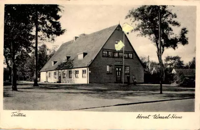 AK GRUß AUS TRITTAU KREIS STORMARN HORST WESSE HAUS AUßEN1936 SCHLESWIG HOLSTEIN