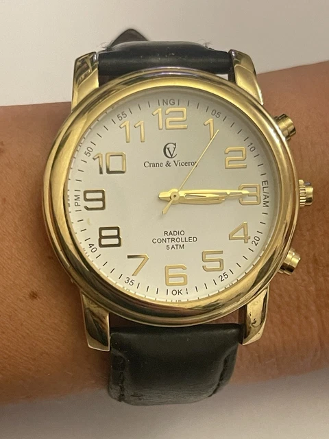 CRANE VICEROY Radio Controlled Watch with Leather Strap 40.00 PicClick UK
