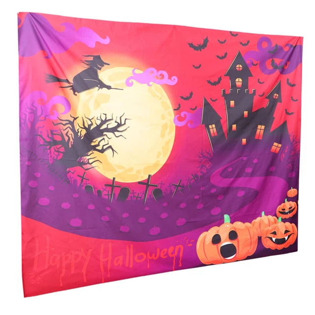 Decorazione sfondo Halloween zucca sfondo tessuto arazzo Halloween oggetti di scena