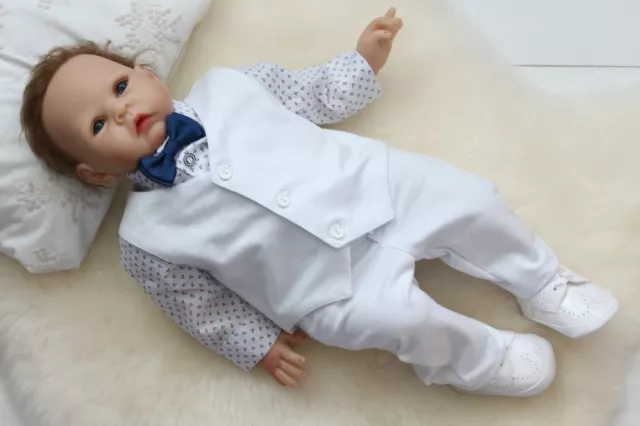 Baby Boy Suit Gentleman White Outfit Smart Party Birthday Baptism Summer