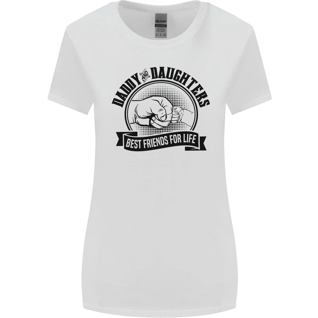 T-shirt donna Daddy & Daughters Best Friends Fathers Day taglio più largo