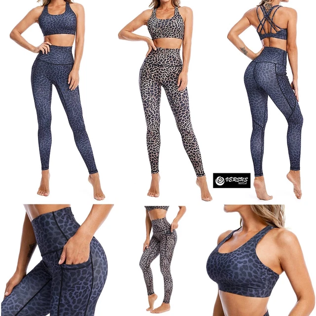 Pantaloni Leggings Top Yoga Donna Casual Sport Corsa Fitness Woman Set FITS035