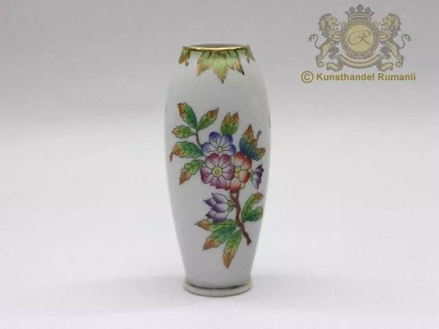 Kleine Herend Vase Dekor Queen Victoria mit Goldrand