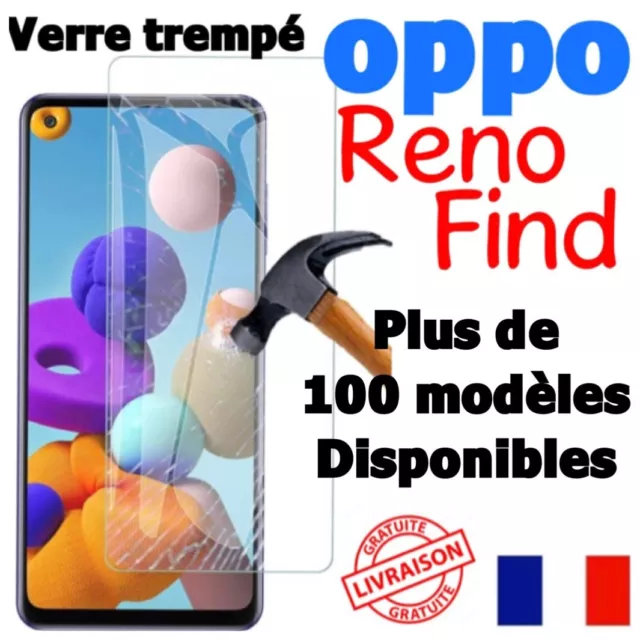 Vitre Verre Trempe Film Protection écran OPPO RENO 8 LITE A53 A54 A57 A74 A77