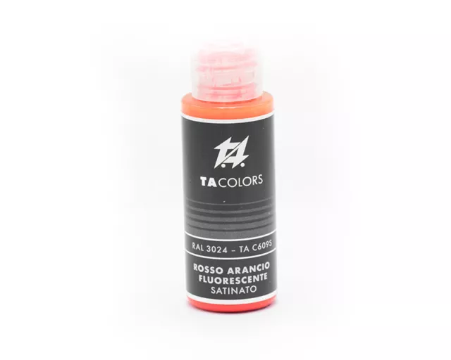 TAColors Rosso Arancio fluorescente satinato RAL3024 (30ml) TAModels modellismo