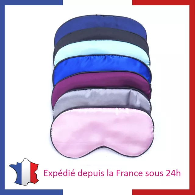 Masque de Nuit / Cache Yeux Anti Lumière en Soie pour Sommeil Avion Voyage