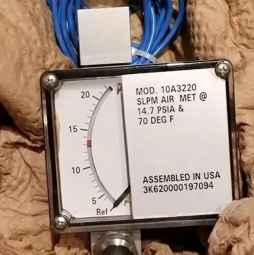 ABB 10A3220 Armored Metal Tube Purgemeter 1/4" NPT