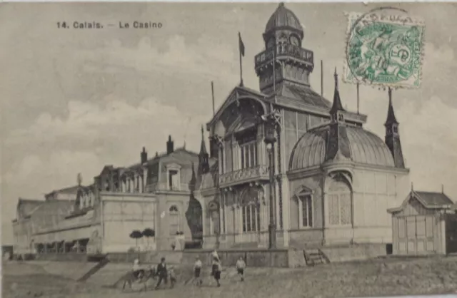 Calais 62 CPA le Casino Animated Good Condition 1910
