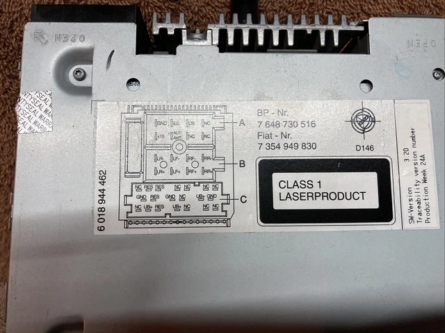 RADIO CODE Passend Für Bosch Fiat 500 Punto Linea Ducato Panda Stilo Doblo