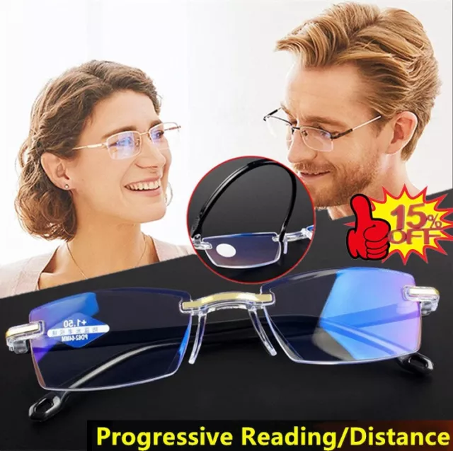 High Hardness Anti-blue Progressive Far And Near Dual-Use Reading Glasse