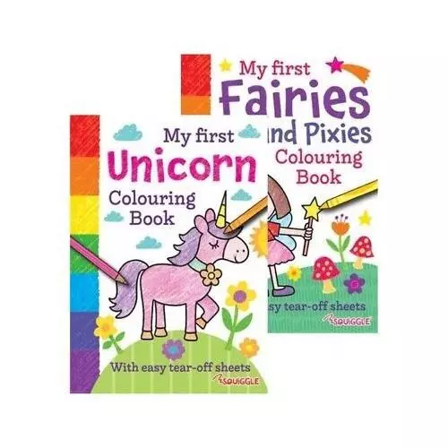 My First Unicorn Fairies Colouring In Books - 2 Pack Kids Children Activity Fun