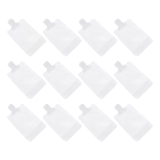 12Pcs Space- Saving Travel Bottles Stand-up Nozzle Lotion Bag Travel Drinking