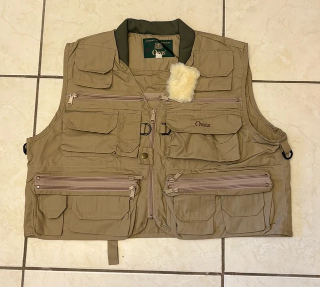 Gilet De Pêche Orvis Super Tac-L-Pac Taille XS | Couleur Beige | Multi-poches | Pour Homme
