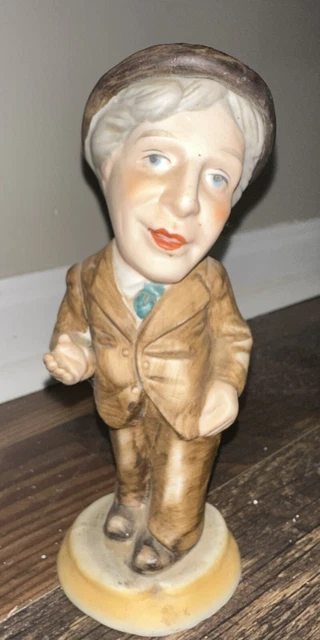 RARE! MARX BROTHERS Chico Marx Ceramic Statue Tall Figure Royal Crown
