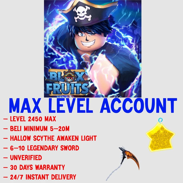 ROBLOX BLOX FRUIT Account Max Level 2450 3rd Sea Unlocked Fast Delivery Roblox Blox Fruit Account Max Level 2450 Awaken.webp