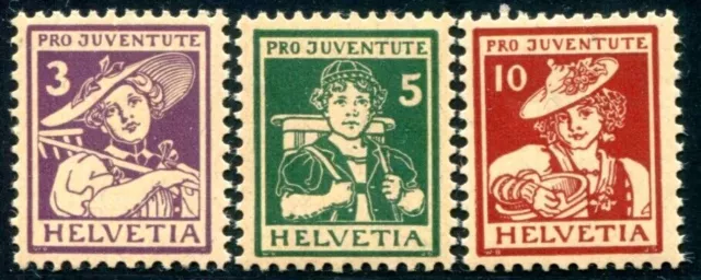 Schweiz 1916 130-132 ** Postfrisch Tadellos Pro Juve 200€(48999